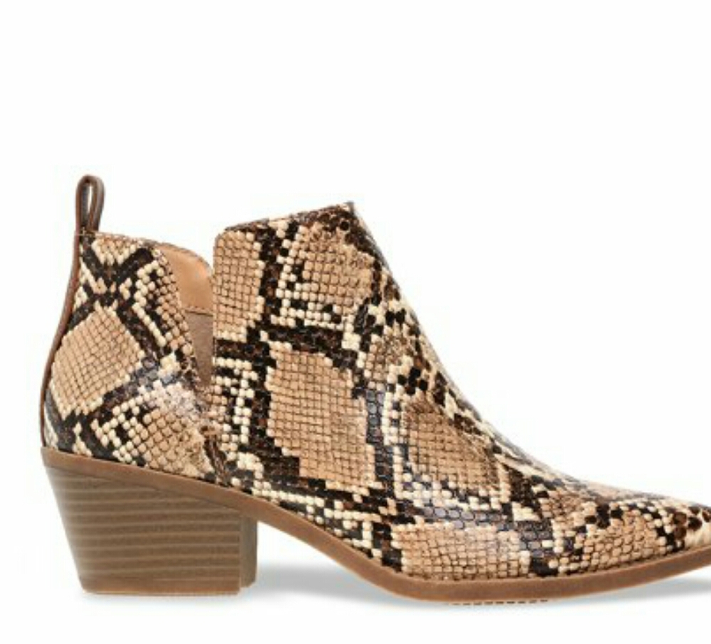 Western Style Snakeskin Ankle Booties NEW - Picture 2 of 6
